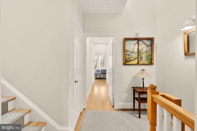 808 Cameron St, Alexandria, VA 22314 - corridor featuring light wood-style floors and baseboards