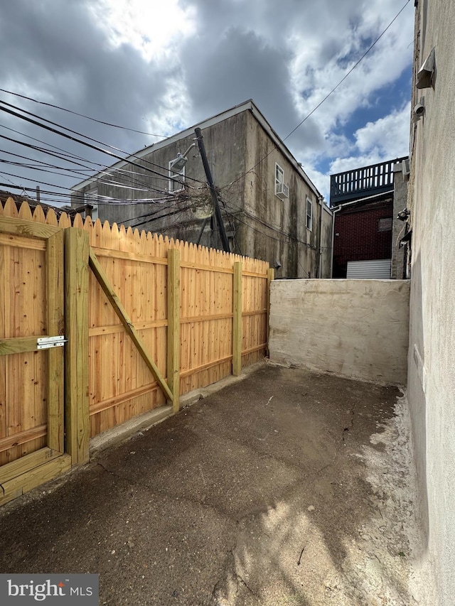 exterior space featuring fence