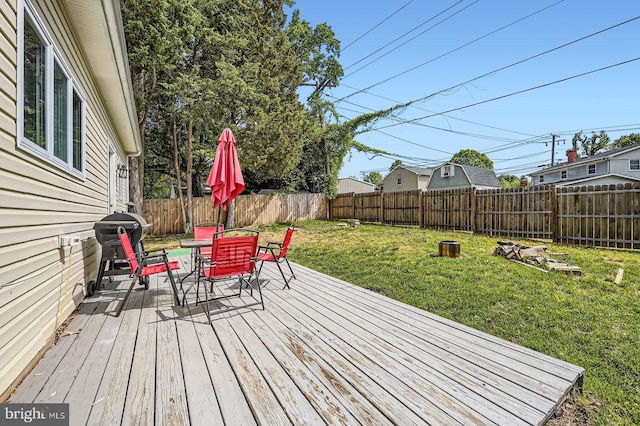 302 Haskell Dr, Arnold, MD 21012 - deck with outdoor dining area and a grill