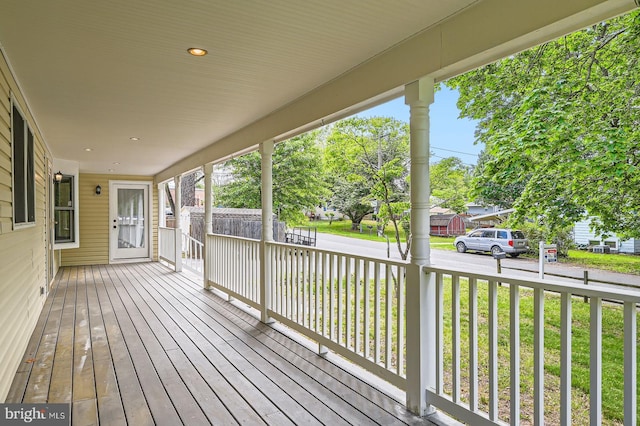 302 Haskell Dr, Arnold, MD 21012 - wooden deck featuring covered porch