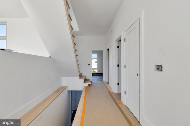 318 York Rd, South Bethany, DE 19930 - corridor with concrete floors and stairs