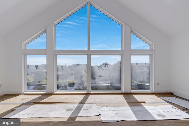 318 York Rd, South Bethany, DE 19930 - bonus room featuring healthy amount of natural light, lofted ceiling, wood finished floors, and baseboards