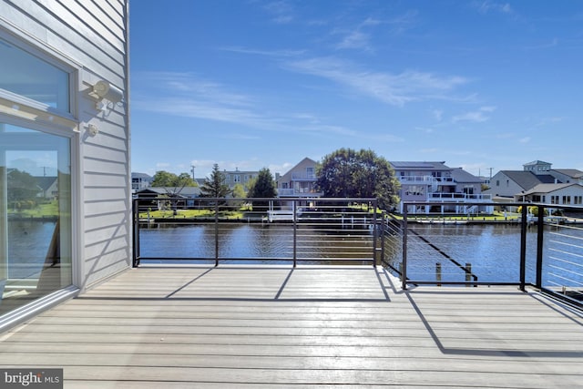 318 York Rd, South Bethany, DE 19930 - deck featuring a water view and a residential view