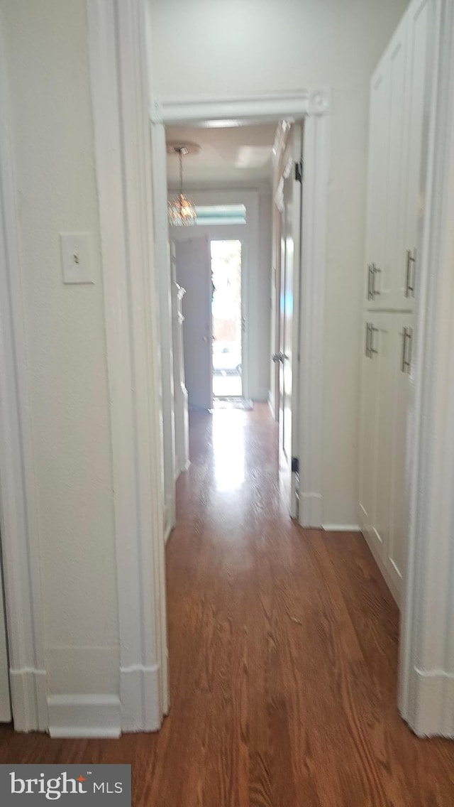 3563 Holmead Pl NW, Washington, DC 20010 - hall with baseboards and wood finished floors