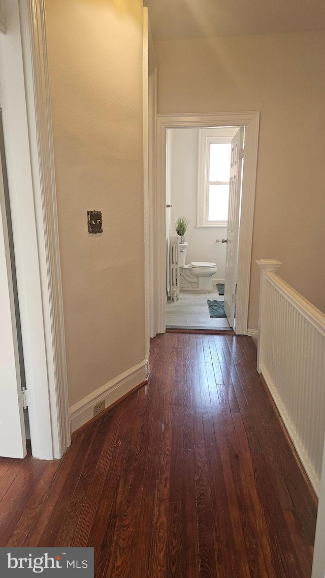 3563 Holmead Pl NW, Washington, DC 20010 - hall with radiator heating unit and hardwood / wood-style flooring
