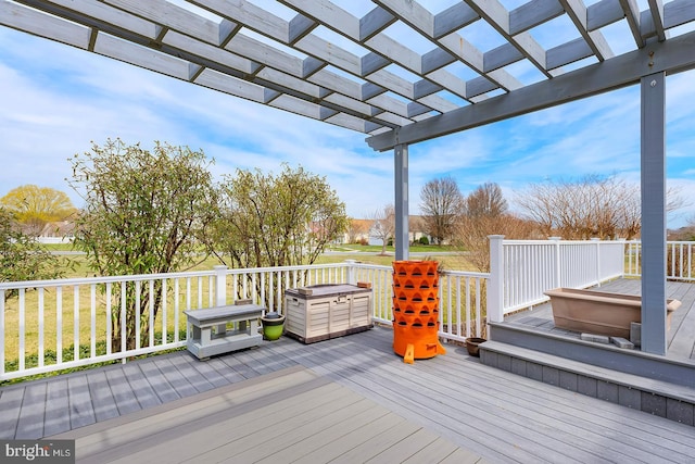 10 Cavendish Ct, Rehoboth Beach, DE 19971 - deck featuring a pergola