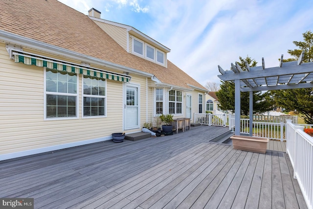 10 Cavendish Ct, Rehoboth Beach, DE 19971 - wooden terrace with a pergola