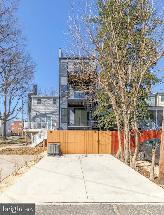 exterior space with a fenced front yard