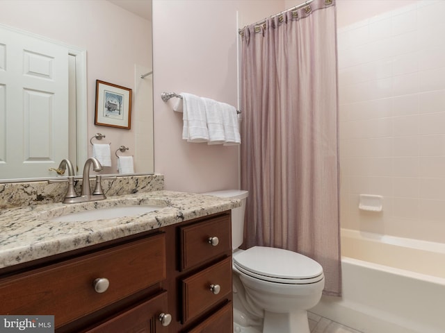 1221 Whetstone Dr, Arnold, MD 21012 - full bathroom featuring toilet, shower / tub combo, and vanity
