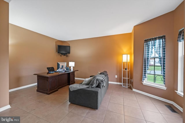 25 Mica St, Townsend, DE 19734 - home office with visible vents, baseboards, and light tile patterned flooring