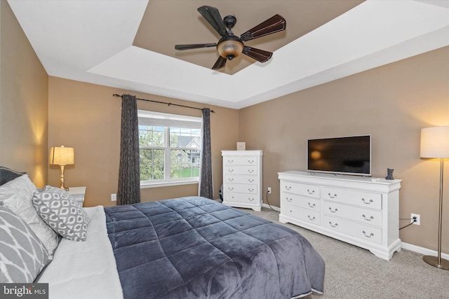 25 Mica St, Townsend, DE 19734 - carpeted bedroom with a raised ceiling, ceiling fan, and baseboards
