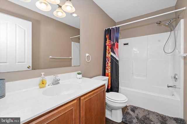 25 Mica St, Townsend, DE 19734 - full bathroom with tile patterned floors, toilet, vanity, and shower / bath combination with curtain