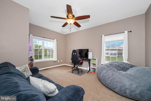25 Mica St, Townsend, DE 19734 - bedroom with baseboards, a ceiling fan, and carpet flooring