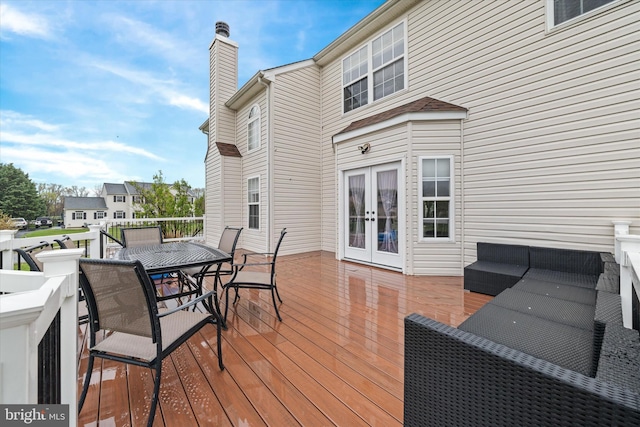 25 Mica St, Townsend, DE 19734 - wooden terrace featuring outdoor dining space and french doors