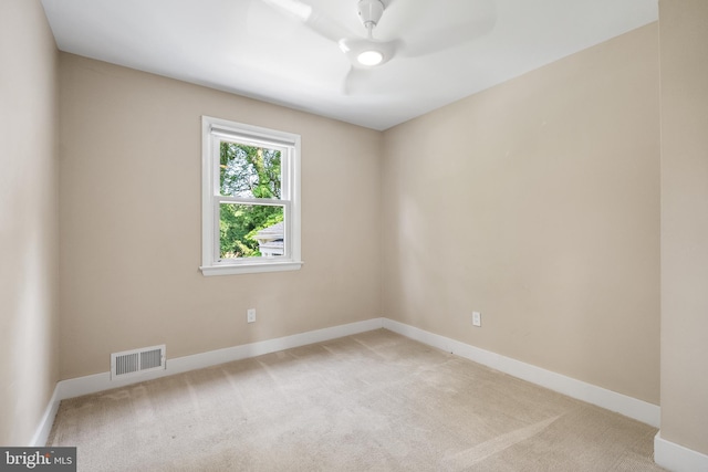 8620 Conover Pl, Alexandria, VA 22308 - empty room featuring light colored carpet, baseboards, and ceiling fan