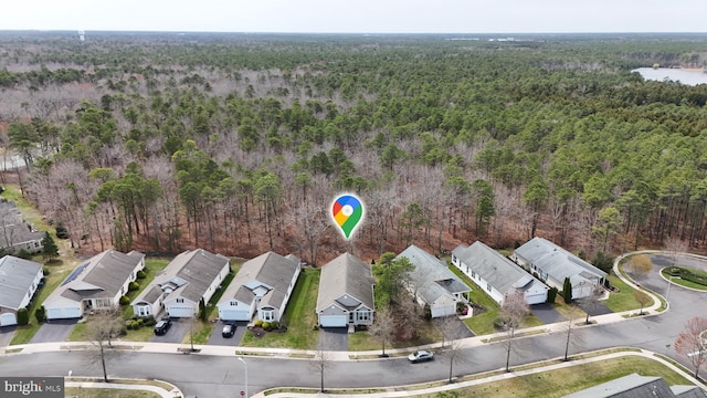 166 Blackburn St, Absecon, NJ 08205 - birds eye view of property featuring a residential view and a wooded view