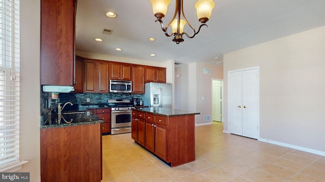166 Blackburn St, Absecon, NJ 08205 - kitchen with light tile patterned flooring, appliances with stainless steel finishes, a sink, and visible vents