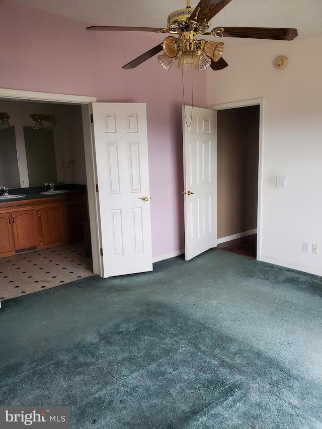 6335 Oxford Rd, Gardners, PA 17324 - unfurnished bedroom with carpet, baseboards, a sink, and ceiling fan