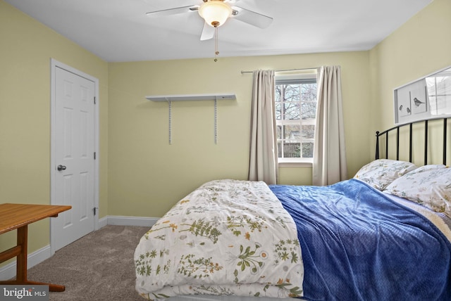 5984 2nd St, Deale, MD 20751 - carpeted bedroom featuring baseboards and ceiling fan