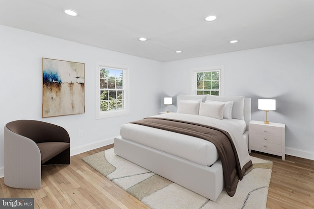 115 Glendale Dr, Ewing, NJ 08618 - bedroom featuring baseboards, hardwood / wood-style floors, and recessed lighting