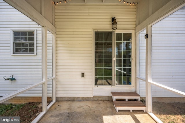 view of exterior entry