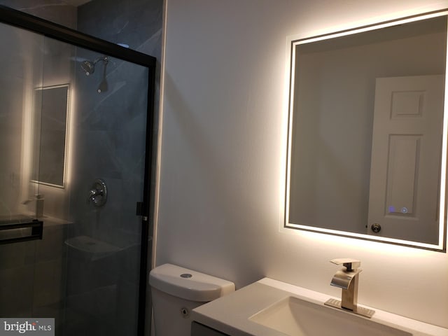 3111 S E Blvd, Vineland, NJ 08360 - full bathroom with toilet, a shower stall, and vanity
