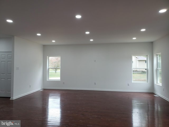 3111 S E Blvd, Vineland, NJ 08360 - empty room featuring baseboards, recessed lighting, and dark wood-style floors