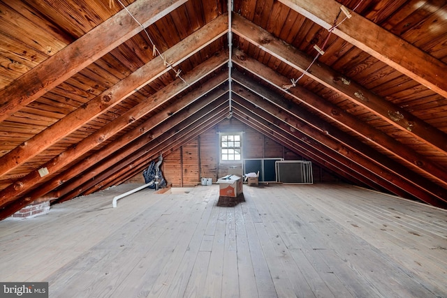view of attic