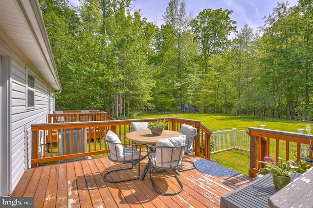 37217 Asher Rd, Mechanicsville, MD 20659 - deck with a lawn and outdoor dining space