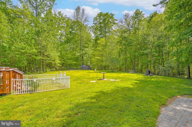 37217 Asher Rd, Mechanicsville, MD 20659 - view of yard featuring fence and a forest view