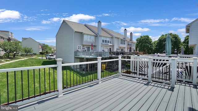1315 Riverwood, Baltimore, MD 21226 - wooden terrace featuring a yard and a residential view