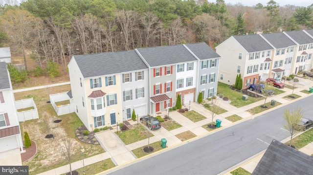 aerial view featuring a residential view