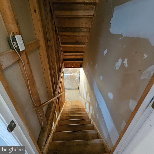 view of stairway