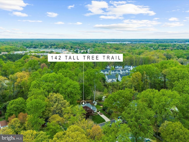142 Tall Tree Trl, Arnold, MD 21012 - aerial view featuring a forest view
