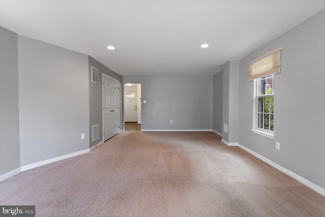 5542 Peanuts Ln, Waldorf, MD 20602 - empty room with baseboards, carpet flooring, recessed lighting, and visible vents