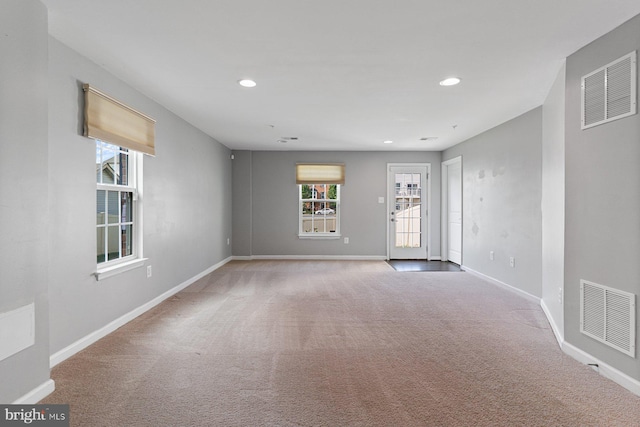 5542 Peanuts Ln, Waldorf, MD 20602 - spare room with baseboards, carpet flooring, recessed lighting, and visible vents