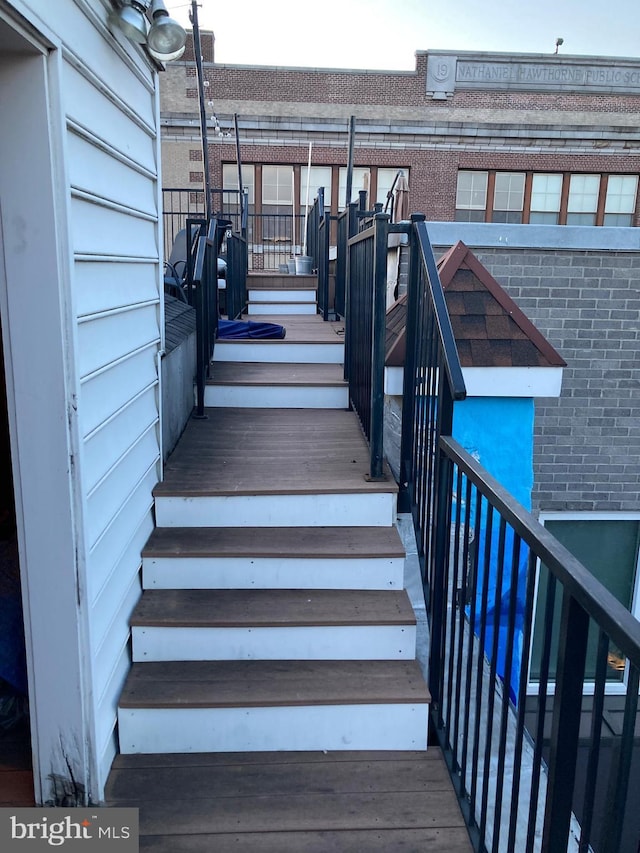 view of stairway