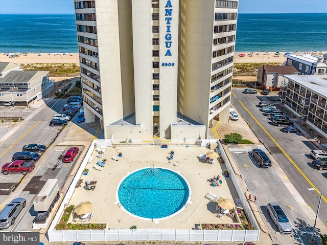 8500 Coastal Hwy Unit 805, Ocean City, MD 21842 - bird's eye view featuring a water view and a view of the beach