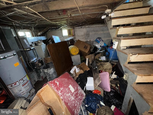 605 Walnut Ave, Baltimore, MD 21229 - basement featuring water heater