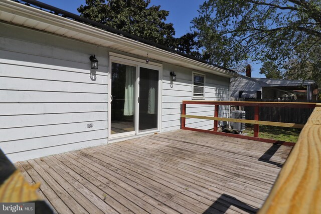1405 Westchester St, Salisbury, MD 21801 - wooden deck with central AC unit