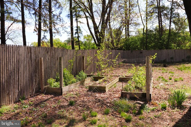 1405 Westchester St, Salisbury, MD 21801 - view of yard featuring a fenced backyard and a vegetable garden