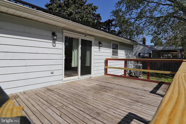 1405 Westchester St, Salisbury, MD 21801 - wooden deck with central AC unit