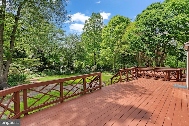 view of wooden deck