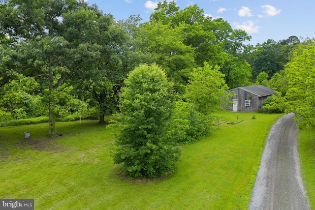 669 Dicks Hollow Rd, Winchester, VA 22603 - view of grassy yard with an outdoor structure