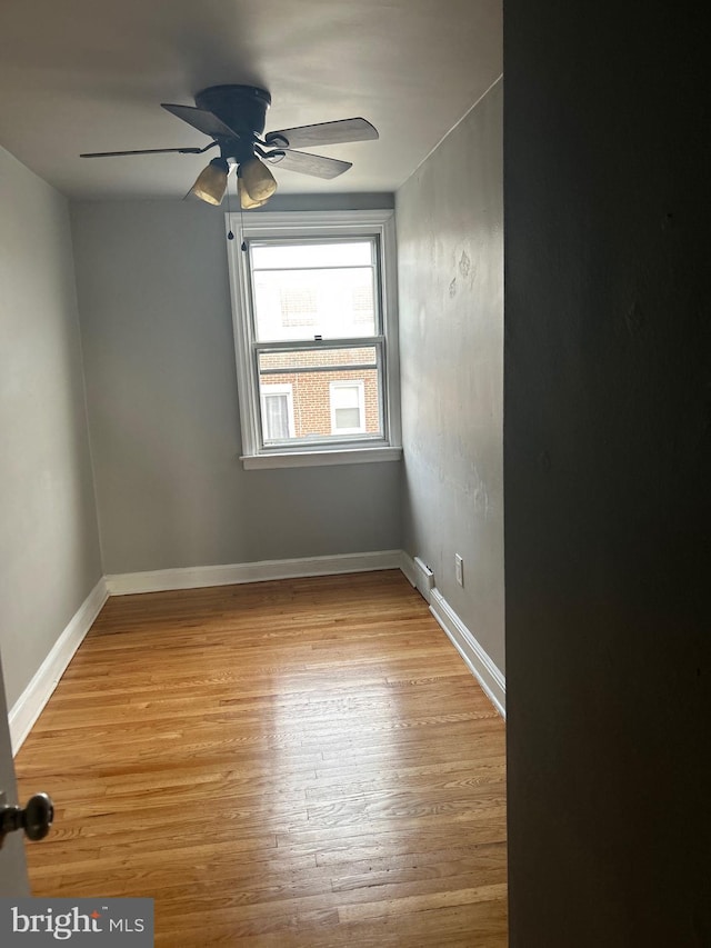1924 N Napa St, Philadelphia, PA 19121 - unfurnished room with ceiling fan, light wood-type flooring, and baseboards