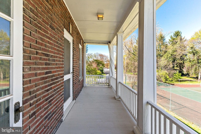 balcony with a porch