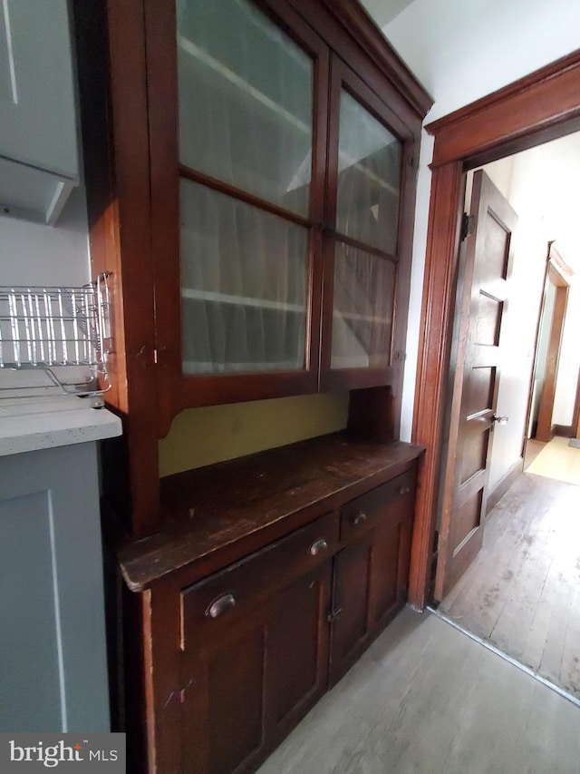 details with wood finished floors