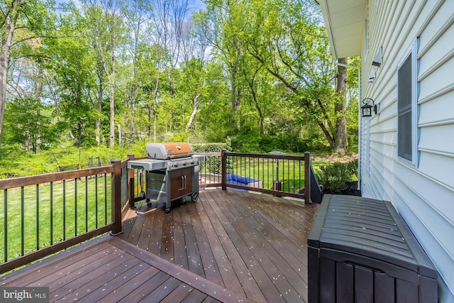 875 Brintons Bridge Rd, West Chester, PA 19382 - wooden deck featuring a lawn and area for grilling