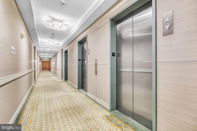23 S 23rd St Unit 3E, Philadelphia, PA 19103 - hall featuring elevator and baseboards