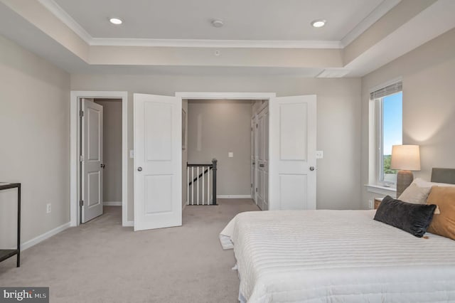 15500 Smoke Box Way, Woodbridge, VA 22191 - carpeted bedroom with crown molding, a raised ceiling, and baseboards
